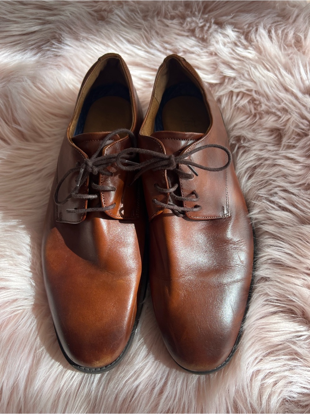 Florsheim Brown Leather Derby Shoes 10